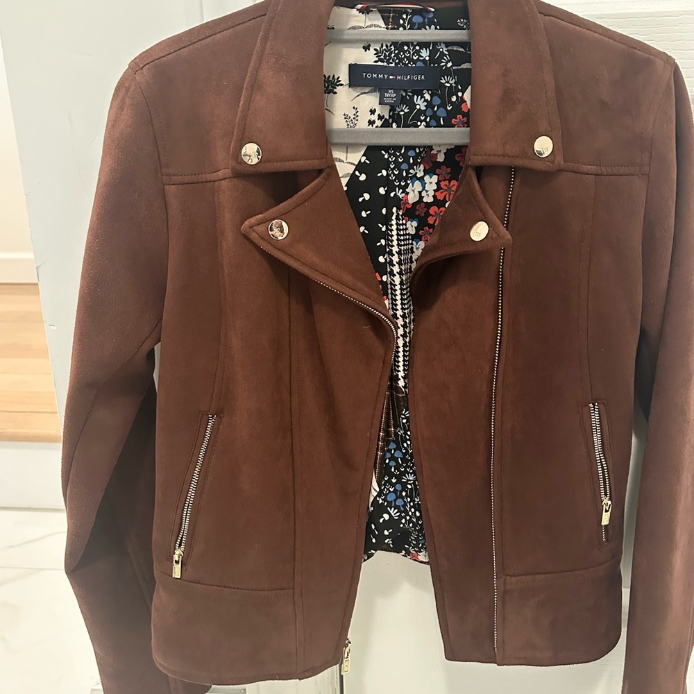 Tommy Hilfiger Rich Brown Leather Jacket - Picture 3 of 4